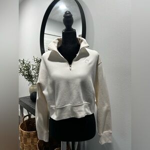 HOTWORX Elegant Cream Quarter-Zip Women's Sweatshirt